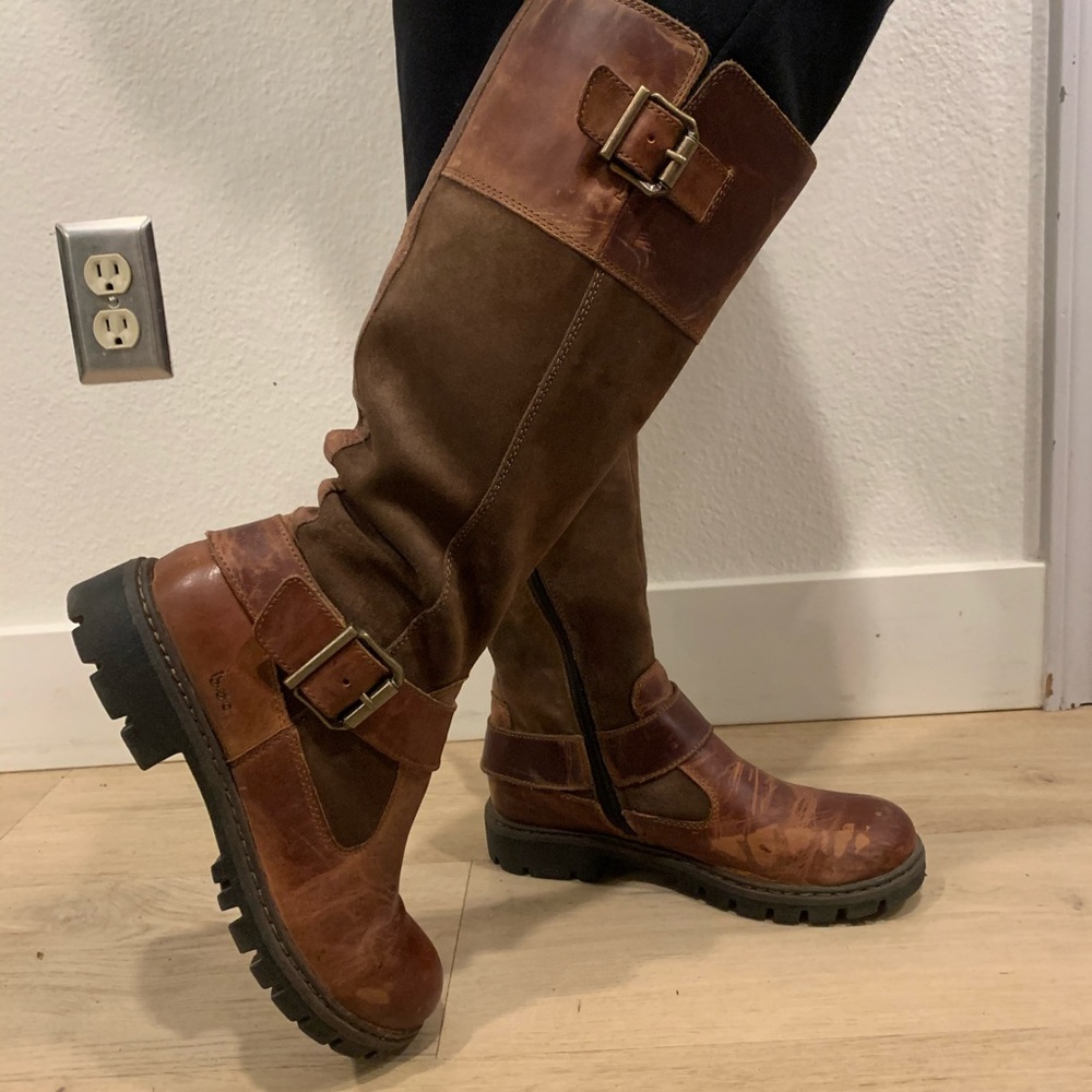 Distressed all leather boots (barely worn)